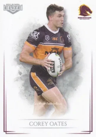 2019 NRL Elite Common Card - Base 007 Corey Oates Brisbane Broncos