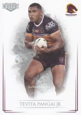2019 NRL Elite Common Card - Base 008 Tevita Pangai Jr Brisbane Broncos