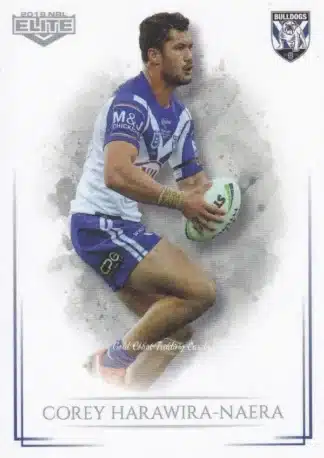 2019 NRL Elite Common Card - Base 021 Corey Harawira-Naera Canterbury Bulldogs