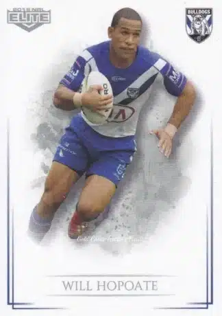 2019 NRL Elite Common Card - Base 022 William Hopoate Canterbury Bulldogs