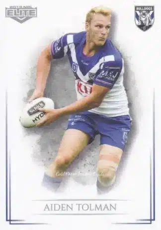 2019 NRL Elite Common Card - Base 027 Aiden Tolman Canterbury Bulldogs