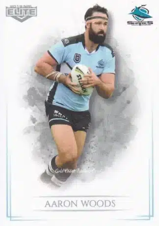 2019 NRL Elite Common Card - Base 036 Aaron Woods Cronulla Sharks