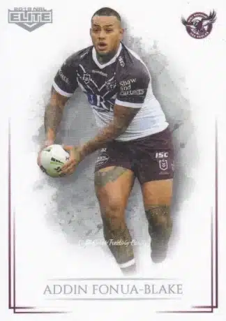 2019 NRL Elite Common Card - Base 048 Addin Fonua-Blake Manly Sea Eagles