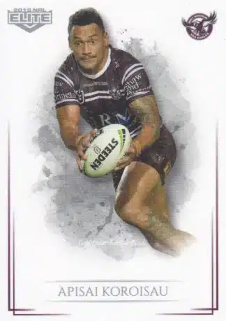 2019 NRL Elite Common Card - Base 049 Apisai Koroisau Manly Sea Eagles