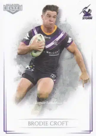 2019 NRL Elite Common Card - Base 058 Brodie Croft Melbourne Storm
