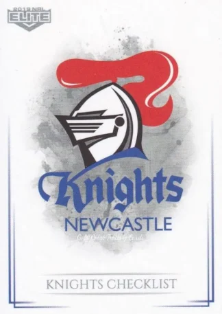 2019 NRL Elite Common Card - Base 064 Logo Checklist Newcastle Knights