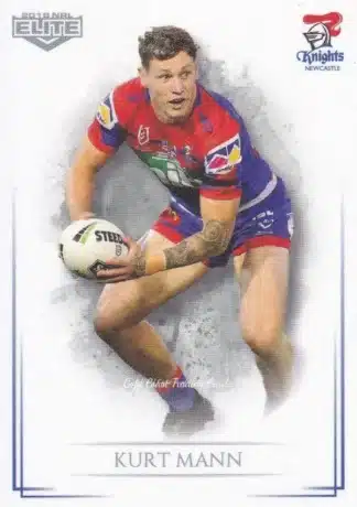 2019 NRL Elite Common Card - Base 068 Kurt Mann Newcastle Knights