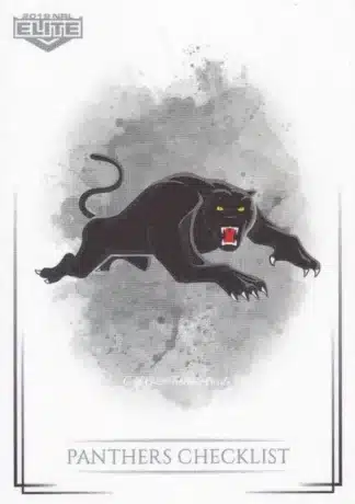 2019 NRL Elite Common Card - Base 091 Logo Checklist Penrith Panthers