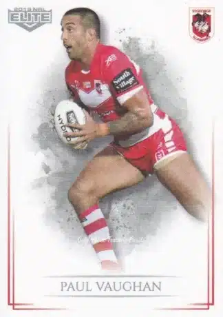 2019 NRL Elite Common Card - Base 116 Paul Vaughan St George Dragons