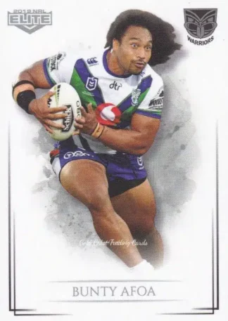 2019 NRL Elite Common Card - Base 128 Bunty Afoa Warriors