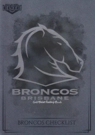 2019 NRL Elite Silver Specials - SS001 Logo Checklist Brisbane Broncos