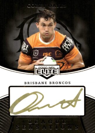2020 NRL Elite League Sensations Signature Black - LSB01 Corey Oates Brisbane Broncos