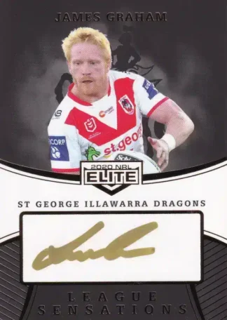 2020 NRL Elite League Sensations Signature Black - LSB13 James Graham St George Dragons