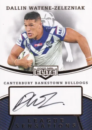 2020 NRL Elite League Sensations Signature - LS03 Dallin Watene-Zelezniak Canterbury Bulldogs