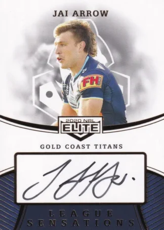 2020 NRL Elite League Sensations Signature - LS05 Jai Arrow Gold Coast Titans