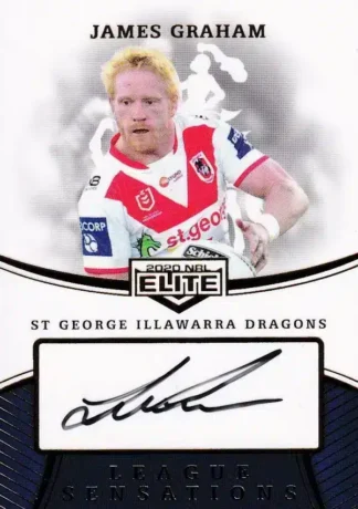 2020 NRL Elite League Sensations Signature - LS13 James Graham St George Dragons