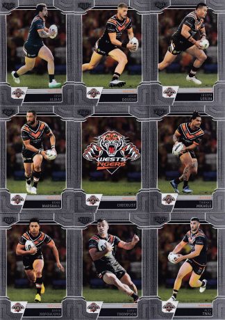 2020 NRL Elite Silver Special Team Set - Wests Tigers