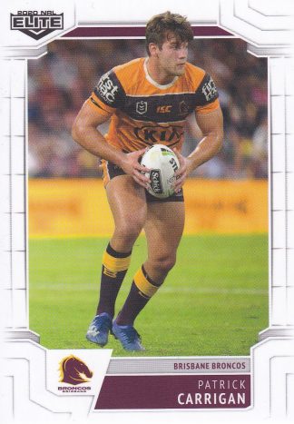 2020 NRL Elite Common Card - Base 003 Patrick Carrigan Brisbane Broncos