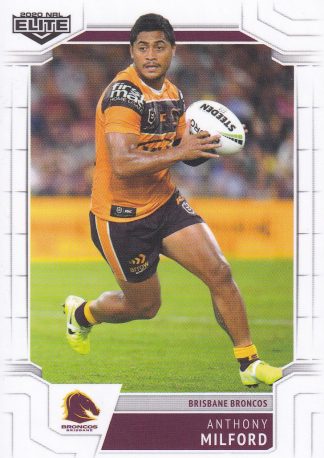 2020 NRL Elite Common Card - Base 008 Anthony Milford Brisbane Broncos