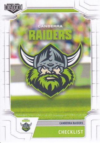 2020 NRL Elite Common Card - Base 010 Logo Checklist Canberra Raiders