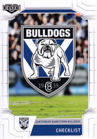 2020 NRL Elite Common Card - Base 019 Logo Checklist Canterbury Bulldogs