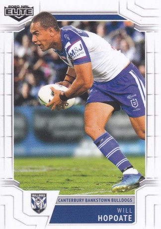 2020 NRL Elite Common Card - Base 020 William Hopoate Canterbury Bulldogs