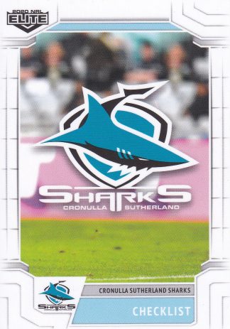 2020 NRL Elite Common Card - Base 028 Logo Checklist Cronulla Sharks