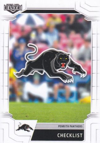 2020 NRL Elite Common Card - Base 091 Logo Checklist Penrith Panthers