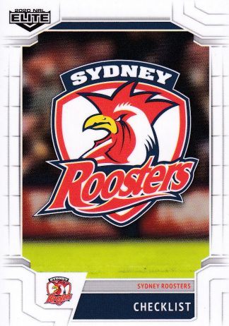 2020 NRL Elite Common Card - Base 118 Logo Checklist Sydney Roosters