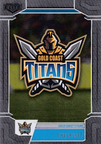 2020 NRL Elite Silver Specials - SS037 Logo Checklist Gold Coast Titans
