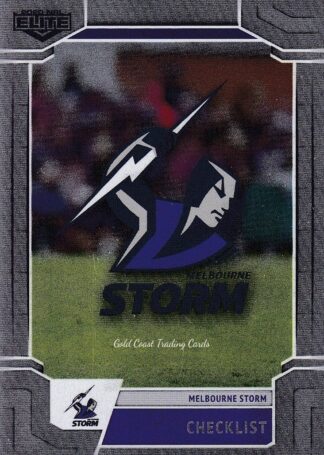 2020 NRL Elite Silver Specials - SS055 Logo Checklist Melbourne Storm