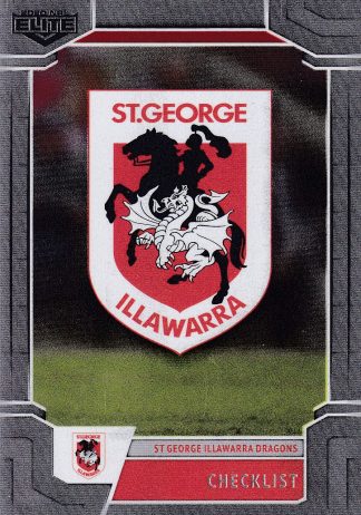 2020 NRL Elite Silver Specials - SS109 Logo Checklist St George Dragons