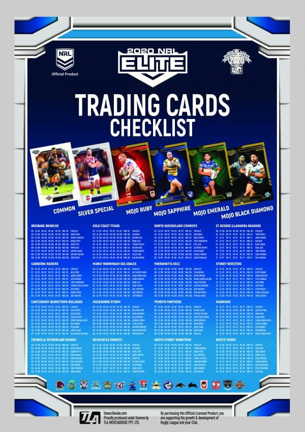 2020 NRL Elite Album With Full Base Set & Silver Specials Set - 144 Cards Each Set - Image 2