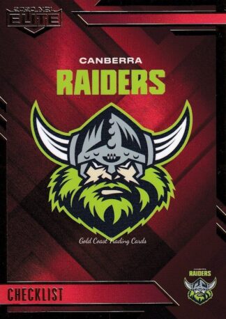 2020 NRL Elite Ruby Mojo - MR010 Logo Checklist Canberra Raiders
