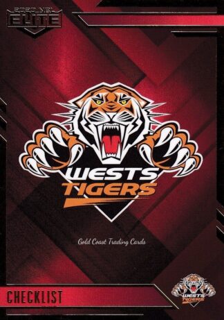 2020 NRL Elite Ruby Mojo - MR136 Logo Checklist Wests Tigers