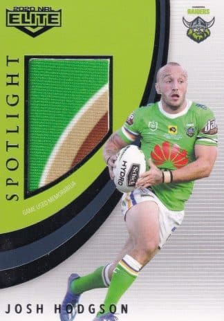 2020 NRL Elite Spotlight Jersey Patch - SLJ01 Josh Hodgson Canberra Raiders