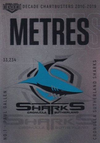 2020 NRL Elite Decade Chartbusters - DC13 Paul Gallen Cronulla Sharks