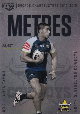 2020 NRL Elite Decade Chartbusters - DC14 James Tamou North QLD Cowboys