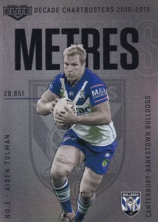 2020 NRL Elite Decade Chartbusters - DC15 Aiden Tolman Canterbury Bulldogs
