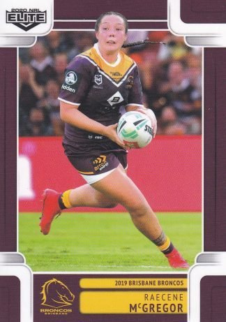 2020 NRL Elite Women NRL - WNRL06 Raecene McGregor Brisbane Broncos