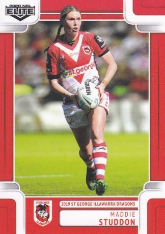 2020 NRL Elite Women NRL - WNRL14 Maddie Studdon St George Dragons