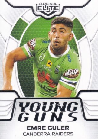 2020 NRL Elite Young Guns White - YG03 Emre Guler Canberra Raiders