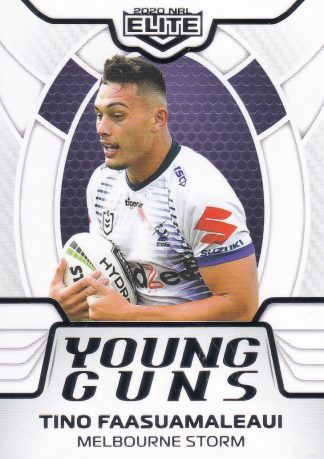 2020 NRL Elite Young Guns White - YG13 Tino Faasuamaleaui Melbourne Storm