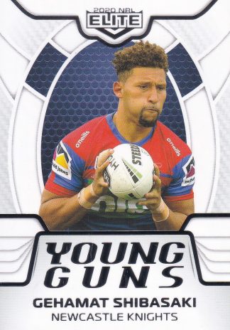 2020 NRL Elite Young Guns White - YG15 Gehamat Shibasaki Newcastle Knights