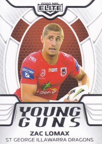2020 NRL Elite Young Guns White - YG25 Zac Lomax St George Dragons