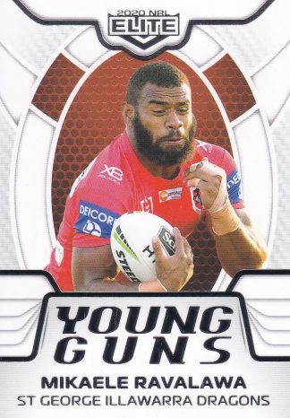 2020 NRL Elite Young Guns White - YG26 Mikaele Ravalawa St George Dragons