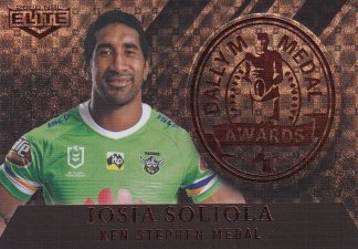 2020 NRL Elite Dally M Award Parallel - DMP18 Iosia Soliola Canberra Raiders