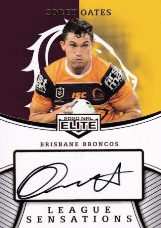 2020 NRL Elite League Sensations Signature Team - LST01 Corey Oates Brisbane Broncos
