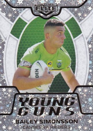 2020 NRL Elite Young Guns Parallel - YGP04 Bailey Simonsson Canberra Raiders