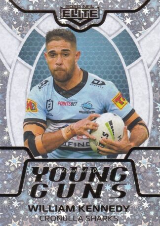 2020 NRL Elite Young Guns Parallel - YGP07 William Kennedy Cronulla Sharks